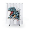 RAWR T-REX Dinosaur Shower Curtain for Fun Kids Bathroom Decor and Dinosaur Lovers