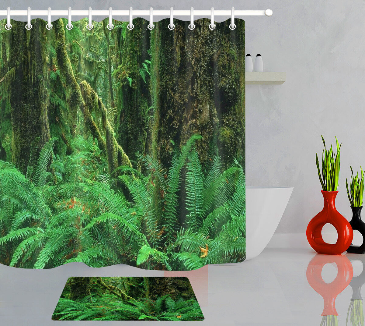 Rain Forest Trees: Tropical Shower Curtain for Nature Lovers