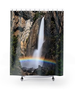 Rainbow Beauty Waterfall Shower Curtain - Natural Beauty Bathroom Decor