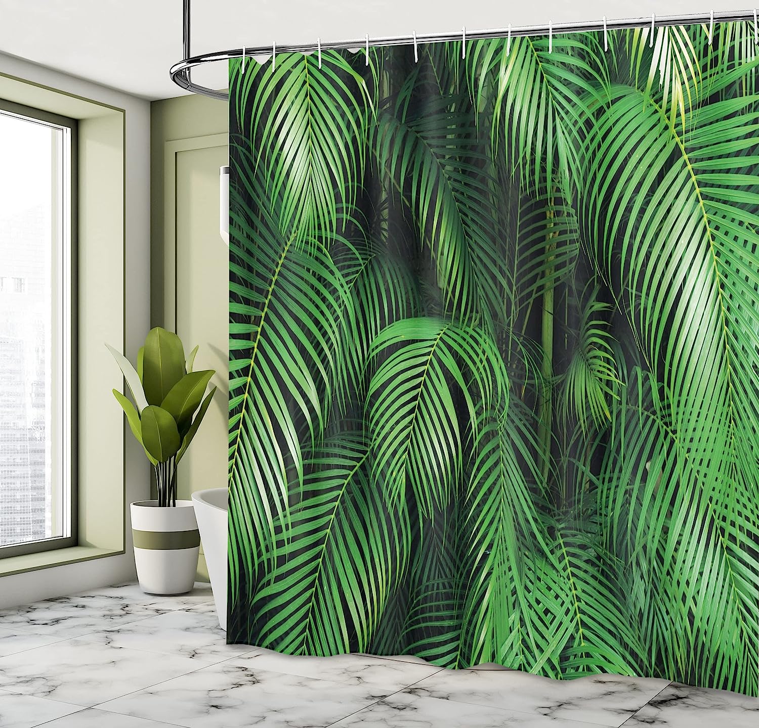 Rainbow Color Heart Shapes Valentine'S Day Design Romantic His And Hers Theme Grunge Shower Curtain - Image 4
