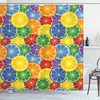 Rainbow Colored Tropical Fruit Print Shower Curtain, Add a Pop of Color to Your Shower 
