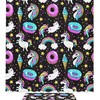 Rainbow Donut Unicorn Print Shower Curtain for those who want a sweet and colorful bathroom experience