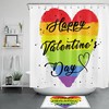 Rainbow Heart Shower Curtain For A Colorful Valentine'S Day Bathroom