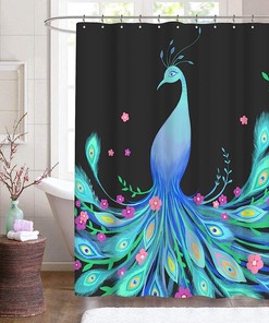 Rainbow Hearts Shower Curtain for Love and Music-Inspired Bathroom Decor