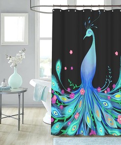 Rainbow Hearts Shower Curtain for Love and Music-Inspired Bathroom Decor
