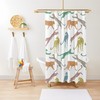 Rainbow Pink Boho Leopard Shower Curtain for Aesthetic & Preppy Bathroom Decor