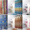 Rainbow Stripe Bathroom Decor Boho Colorful Shower Curtain