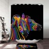 Rainbow Striped Zebras Shower Curtain - A Bright And Colorful Addition To Your Bathroom