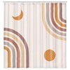 Rainbow Sun Moon Boho Shower Curtain for a Vibrant Bathroom