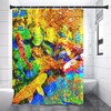 Rainbow Trippy Koi Fish Shower Curtain for Colorful Bathroom Decor