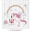 Rainbow Unicorn Print Shower Curtain for Your Fun Bathroom Decor