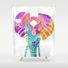 Rainbow Zen Yoga Farmhouse Boho Elephant Shower Curtain For Relaxing Bathroom Decor 