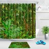 Rainforest Bloom Plants Shower Curtain for Botanical-Inspired Bathroom Decor