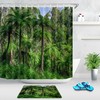 Rainforest Jungle Shower Curtain for Summer Bloom Bathroom Decor 