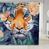 Rainforest Tiger Pattern Shower Curtain for Your Jungle-Themed Bathroom Decor