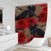 Raven And Roses Shower Curtain With Horror And Vintage Print For Bathroom 