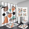 Realistic 3D Cartoon Owl Night Owl Print Shower Curtain For Bathroom