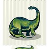 Realistic Brontosaurus Dinosaur Shower Curtain, Waterproof Bathroom Curtain