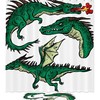 Realistic Green Dragon Shower Curtain, Waterproof Fabric Bathroom Decor With Gothic Print