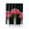 Realistic Red Capped Mushrooms Unique Shower Curtain 