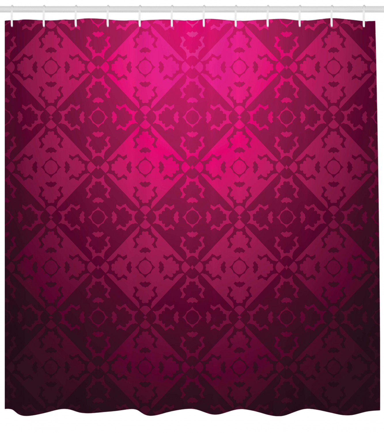 Rectangular Forms Geometric Pattern Shower Curtain For Modern Bathroom Decor
