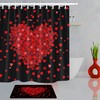 Red And Black Heart Pattern Shower Curtain To Add Drama To Your Bathroom