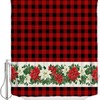 Red And Black Plaid Snowflake Shower Curtain For A Merry Christmas