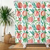 Red Berries Watercolor Shower Curtain - Chic and Elegant Bathroom Decor with Fruits and Berries print