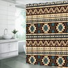 Red Black Buffalo Plaid Camping Cabin Wildlife Black Bear Forest Silhouettes Vintage Hunting Shower Curtain