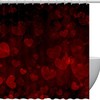 Red Black Love Heart Shower Curtain, Waterproof Bath Curtains Bathroom Curtain