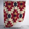 Red Blue Tan Southwestern Shower Curtain, Western or Aztec Tribal Living Quarters Horse Trailer Decor