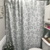 Red Bubble Light Gray Leopard Animal Print Shower Curtain, Fashion Bath Curtain