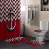 Red Chevron Nautical Anchor Creative Shower Curtain Ideas