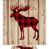 Red Cute Deer Printed Bathroom Tub Set With Waterproof Fabric Shower Curtain