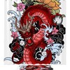 Red Dragon with Fiery Breath Waterproof Shower Curtain