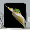 Red Eyed Frog Riding A White Peace Lily Flower Shower Curtain