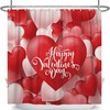 Red Heart Balloons And Love Words Shower Curtain For A Romantic Bathroom