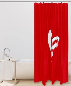 Red Heart Shower Curtain For Romantic Bath