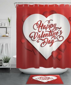 Red Hearts Shower Curtain For A Romantic Valentine'S Day Bathroom