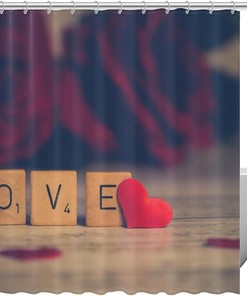 Red Love Heart Shower Curtain - Awesome Bathroom Decoration