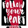 Red Love Shower Curtain For Romance And Fun - Follow Your Heart