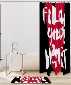 Red Love Shower Curtain For Romance And Fun - Follow Your Heart