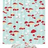 Red Mushroom Speckled Print Shower Curtain For Bathroom Tub Set