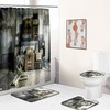Red Skull Fabric Shower Curtain - Gothic Skull Bathroom Decor 
