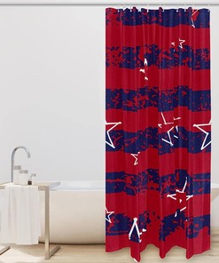 Red Star Shower Curtain for Modern Bathroom Decor
