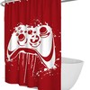 Red Video Game Shower Curtain for a Playful and Entertaining Children's Bathroom