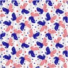 Red, White, And Blue Butterfly American Flag Shower Curtain For Patriotic Bathroom Decor