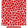 Red White Giraffe Print Pattern Best Shower Curtain for Your Bathroom