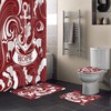 Red White Hope Is The Anchor Of The Soul Vintage Bathroom Shower Curtains