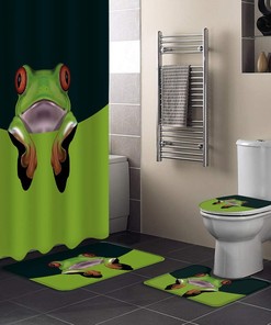 Red-Eyed Tree Frog Colorful Shower Curtain Ideas